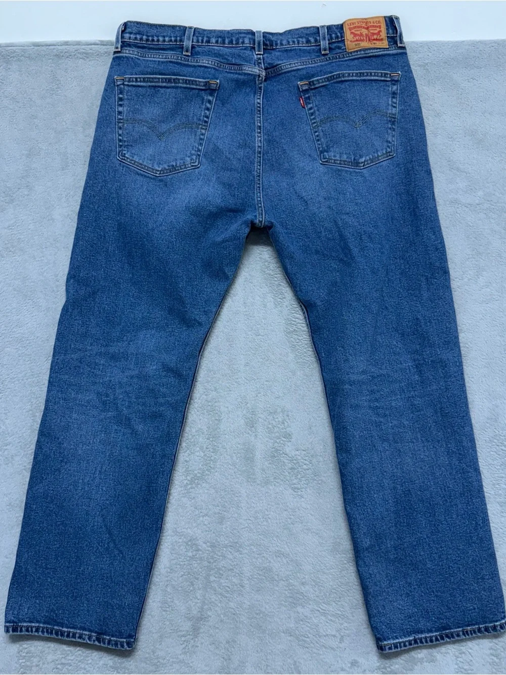 Levi's 505 Jeans Regular Fit Straight Leg Medium Wash Denim Stretch Mens 40x30